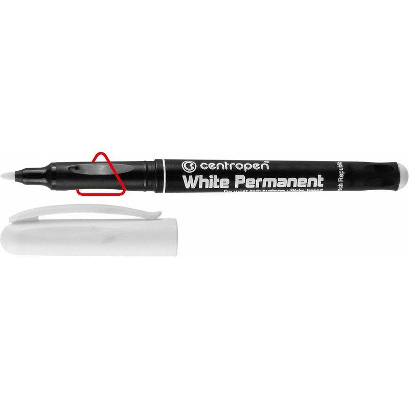 Маркер Centropen White Permanent 2686 1,2 мм, білий