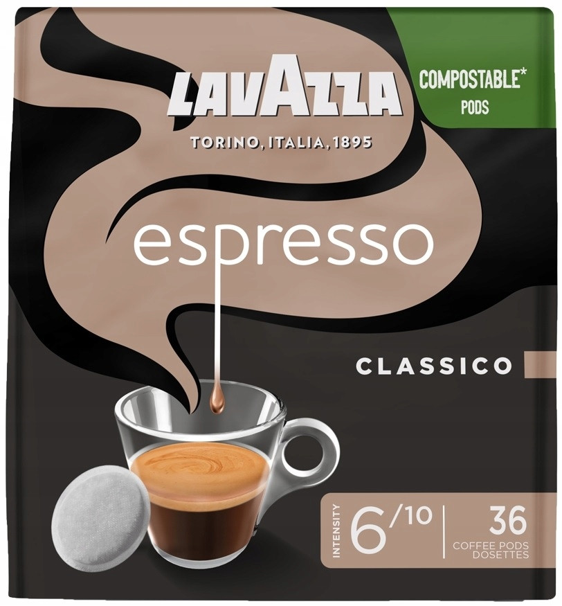 Кава в чалдах Lavazza Espresso Classic 36 шт Philips Senseo 62 мм Італія Лавацца сенсео