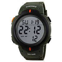 Часы наручные мужские SKMEI 1068AG / Мужские армейские водостойкие тактические часы / JI-669 Часы спортивные