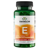 Натуральный Витамин Е 200 МЕ 250 кап Swanson Vitamin E 200 IU