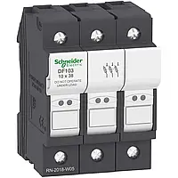 Роз'єднувач Schneider Electric DF103 3P 32A тримач циліндричних запобіжників 10x38 мм TeSyS