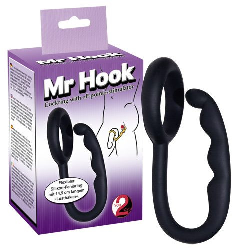 Ерекційне кільце з анальним стимулятором Mr.Hook