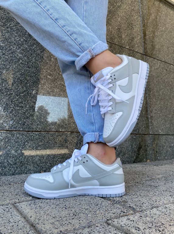 Жіночі кросівки Nike SB Dunk Low Gray fog кеди Найк СБ Данк Лоу сірі низькі шкіряні весна осінь