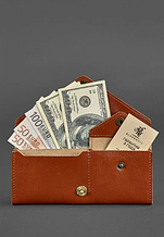 Гаманець і портмоне ручної роботи гравіювання на кнопці, гаманець жіночий шкіра місткий Світло коричневий