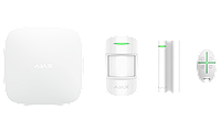 Комплект охоронної системи Ajax StarterKit Plus, White, GSM 3G/Ethernet/WiFi, централь Hub Plus, бездротовий