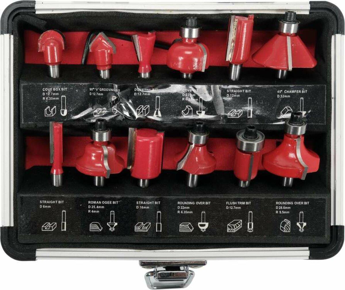 Набор из 12 фрез с хвостовиком для точной обработки дерева YATO YT ...