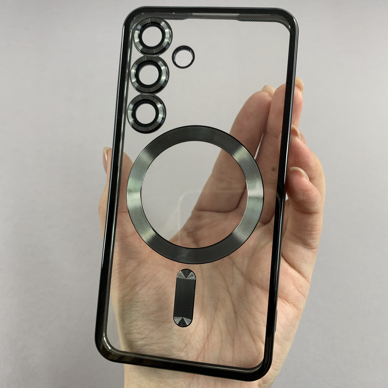 Чохол для Samsung Galaxy S24 чохол з магсейф із захистом камери на телефон самсунг с24 чорний h3b