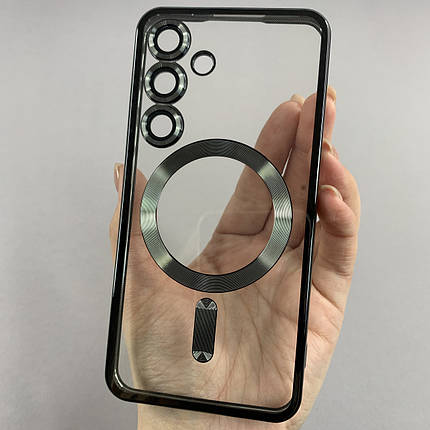 Чохол для Samsung Galaxy S24 чохол з магсейф із захистом камери на телефон самсунг с24 чорний h3b, фото 1