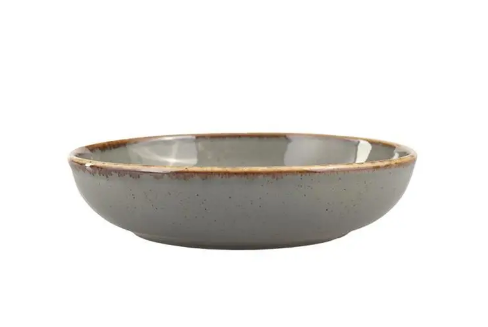 Глибокий салатник круглий Dark Grey Porland порцеляна 835 мл 22 см 368122/DG