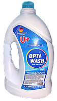 Гель для стирки OptiWash Universal U+ с ополаскивателем для всех видов тканей универсальный 4л