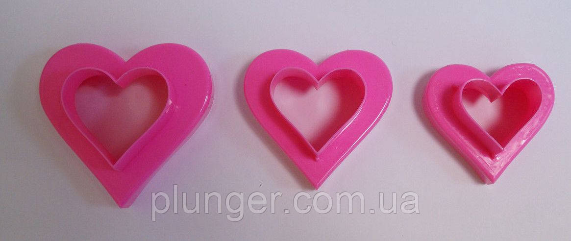 Набір вирубок для мастики, тіста Серце, фото 1