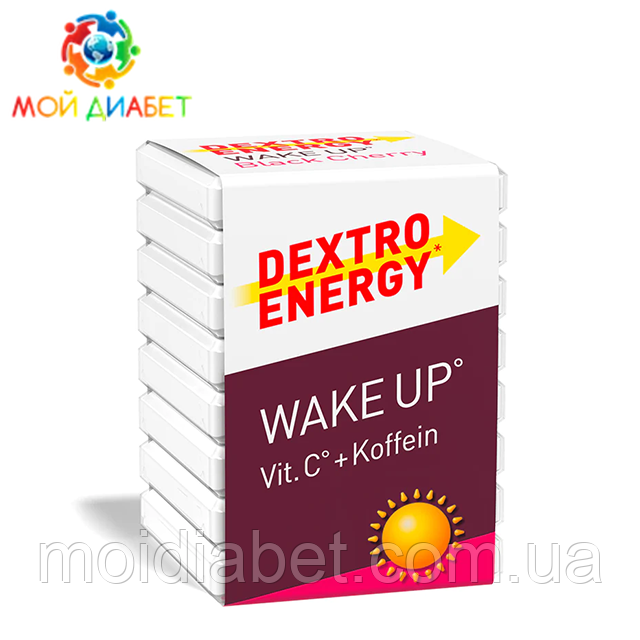 Dextro Energy Wake Up — швидка глюкоза зі смаком вишні та кофеїну