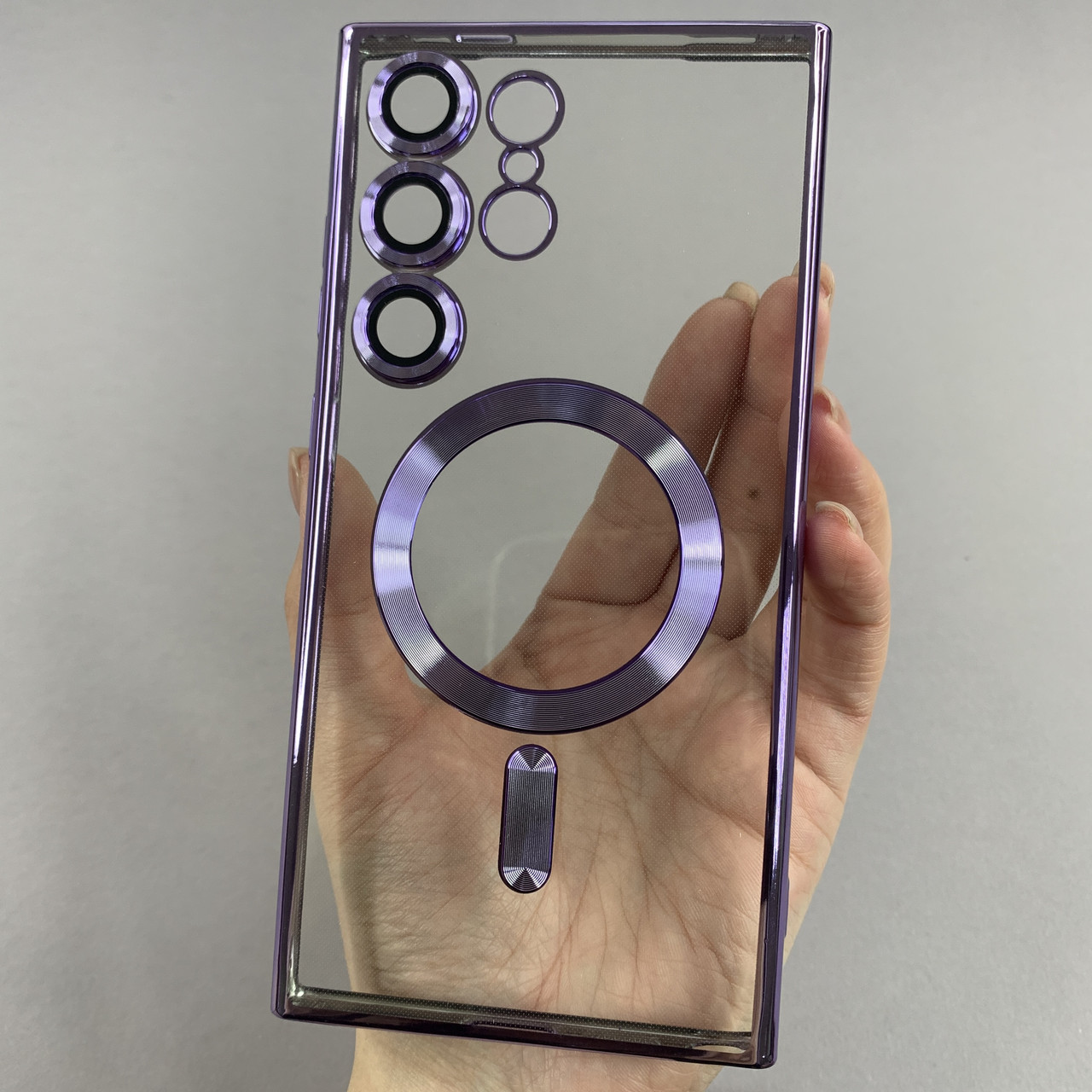 Чохол для Samsung Galaxy S24 Ultra чохол з магсейф із захистом камери на самсунг с24 ультра бузковий h3b