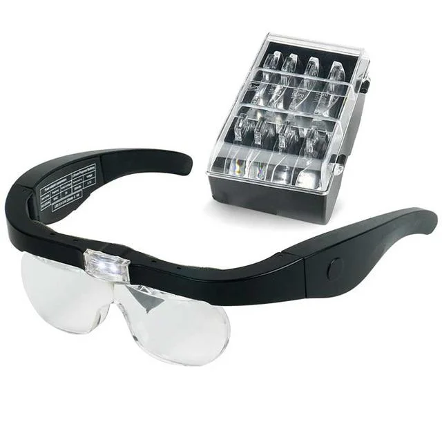 Бінокулярні лупи окуляри No11537 DC (1.5x-5.0x) з Led-підсвіткою
