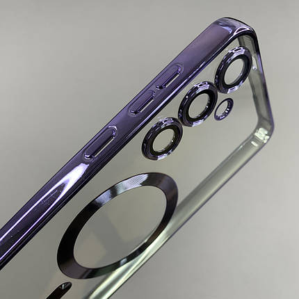 Чохол для Samsung Galaxy S24 Plus чохол з магсейф із захистом камери на самсунг с24 плюс бузковий h3b, фото 3