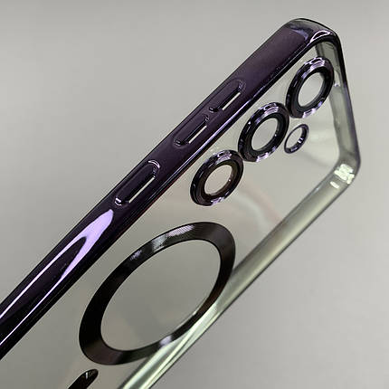 Чохол для Samsung Galaxy S24 Plus чохол з магсейф із захистом камери на самсунг с24 плюс фіолетовий h3b, фото 3