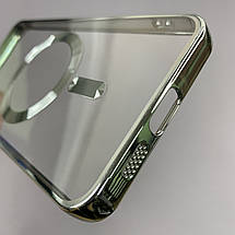 Чохол для Samsung Galaxy S24 Plus чохол з магсейф із захистом камери на самсунг с24 плюс срібний h3b, фото 4
