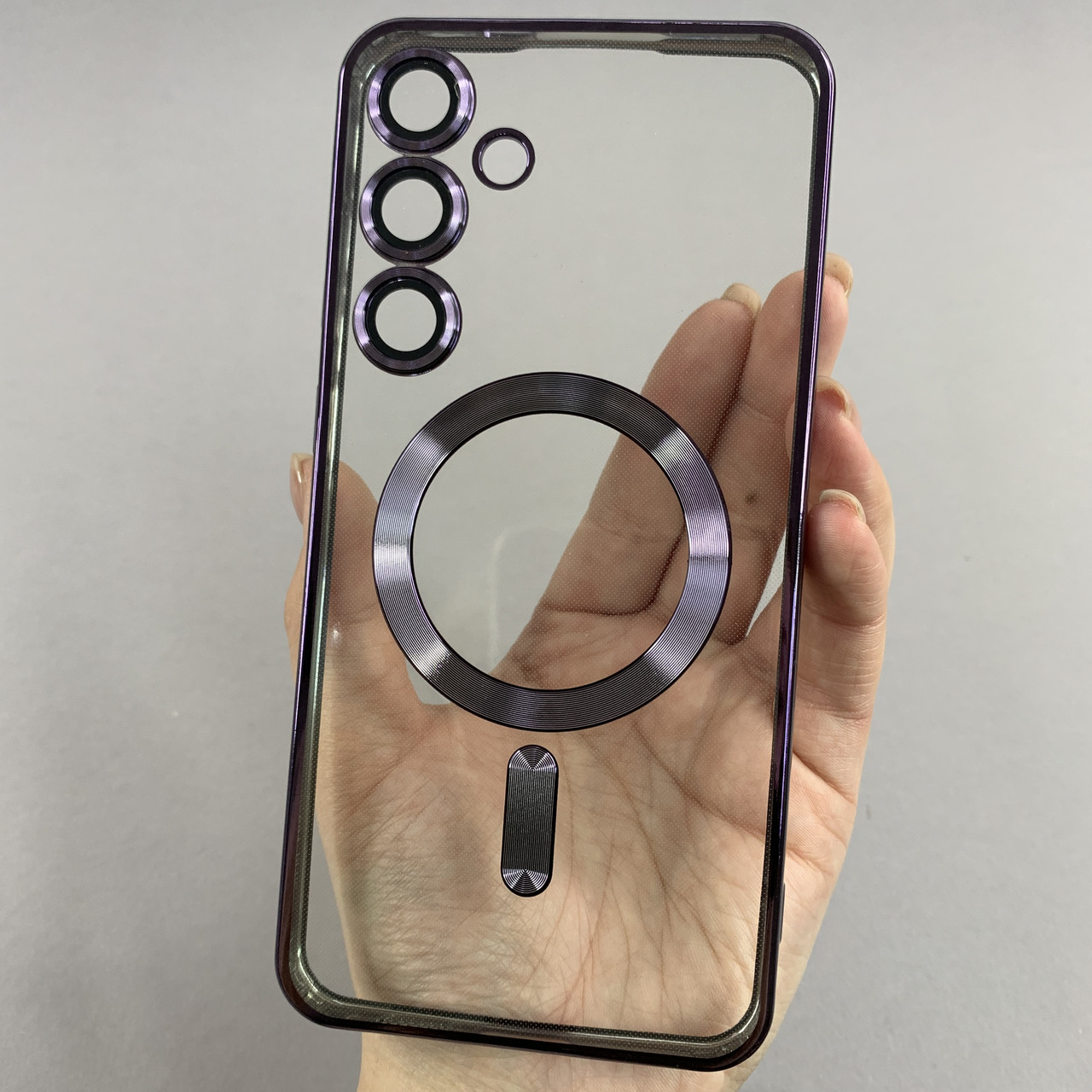 Чохол для Samsung Galaxy S24 Plus чохол з магсейф із захистом камери на самсунг с24 плюс фіолетовий h3b