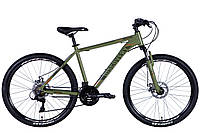 Спортивный горный велосипед Discovery 26 дюймов хаки, лучшие алюминиевые велосипеды с рамой 18"