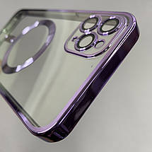 Чохол для Apple iPhone 11 Pro Max чохол із магсейф із захистом камери на телефон айфон 11 про макс бузковий h3b, фото 4