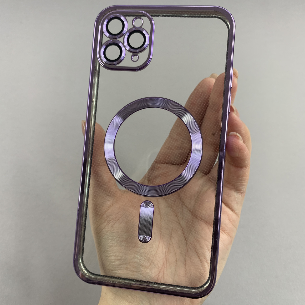 Чохол для Apple iPhone 11 Pro Max чохол із магсейф із захистом камери на телефон айфон 11 про макс бузковий h3b