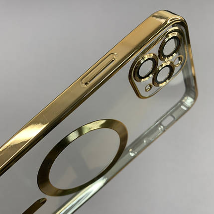 Чохол для Apple iPhone 11 Pro Max чохол з магсейф із захистом камери на телефон айфон 11 про макс золотий h3b, фото 2