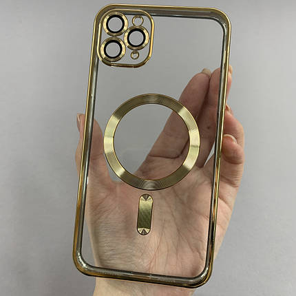 Чохол для Apple iPhone 11 Pro Max чохол з магсейф із захистом камери на телефон айфон 11 про макс золотий h3b, фото 1
