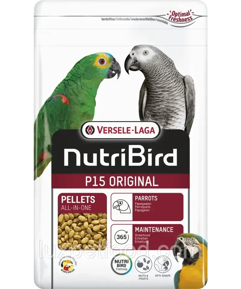 Versele-Laga NutriBird P15 Original 1кг / Верселе-лага нутриберд оригінал корм для великих папуг птахів