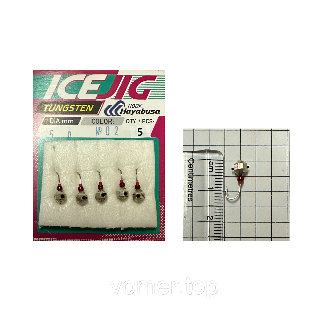 Мормишка Intech Ice Jig Кристал з отвором (кембрік) 0,83г D-5мм (5шт) (№02 срібло)