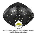 Професійна UV/LED лампа BQ V1 для сушіння гель-лаку, 168 Вт. Білий з синім, фото 3
