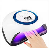 Професійна UV/LED лампа BQ V1 для сушіння гель-лаку, 168 Вт. Білий з синім, фото 5