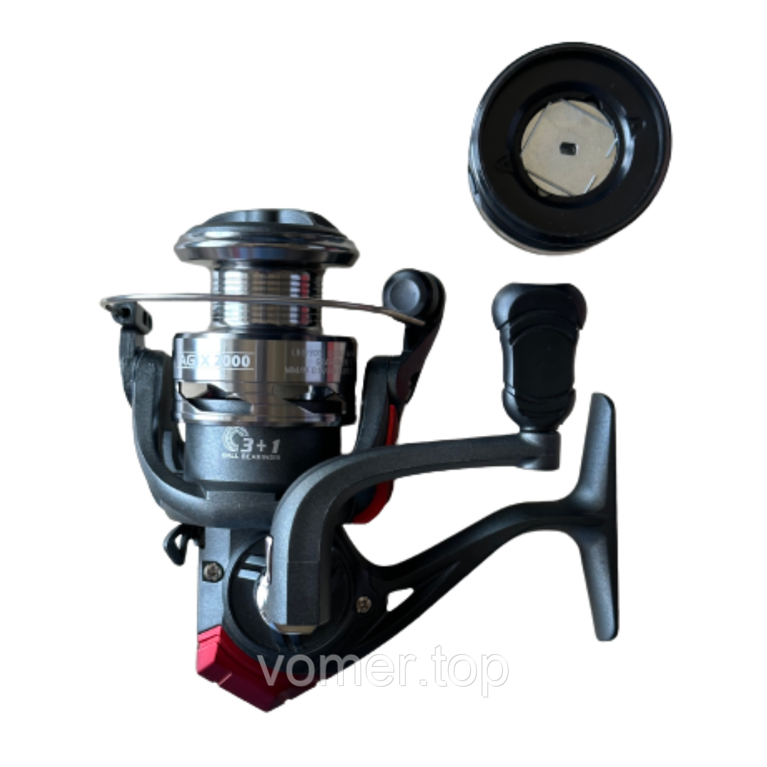 Котушка GLADIATOR 5+1 "AGIX"4000 Металева шпуля + пластмасова / Моментальний стоп