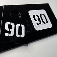 Комплект: гардеробний номерок та наклейка на шафу (1 номерок і 1 наклейка)