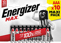 Батарейки Energizer Max AAА 10 шт в комплекті