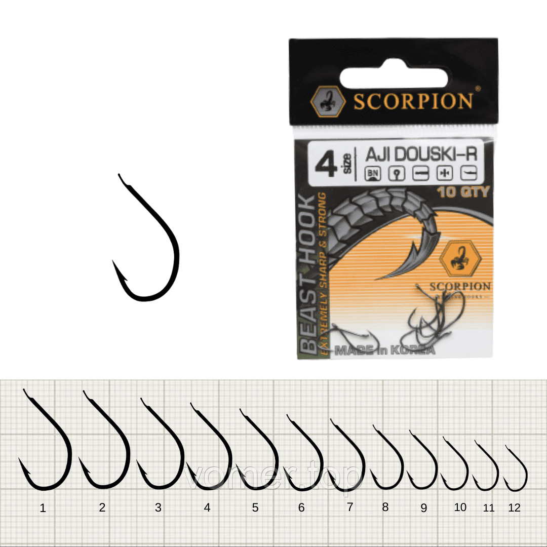 Гачки Scorpione AJI DOUSKI-R ( BN ) №8 10шт