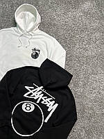 Мужская кофта худи Stussy черная с капюшоном Стусси весенняя осенняя (B)