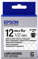 Epson LK4TBN для LW-300/400/400VP/700 Clear Blk/Clear 12mm/9m Strimko - Купи Это