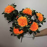 Искусственный букет хризантем 55см оранжевая