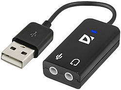 Звукова плата USB Defender Audio USB - 2х3,5 мм jack (63002)