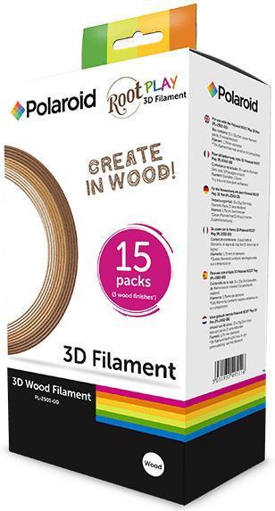 Polaroid Набор нити 1.75мм WOOD (дерево) для ручки 3D (15*5m) Strimko - Купи Это - фото 1 - id-p2129541511