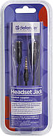 Перехідник аудіо Jack 3.5mm M 4pin -> 2 Jack 3.5mm F (Audio+MIC) Headset Jack Defender (63012)