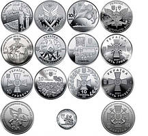 Набір монет Collection Озброєні Сили України 10 гривен ВСУ 30 мм 15 шт. у капсулах Срібляс NC, код: 7784050