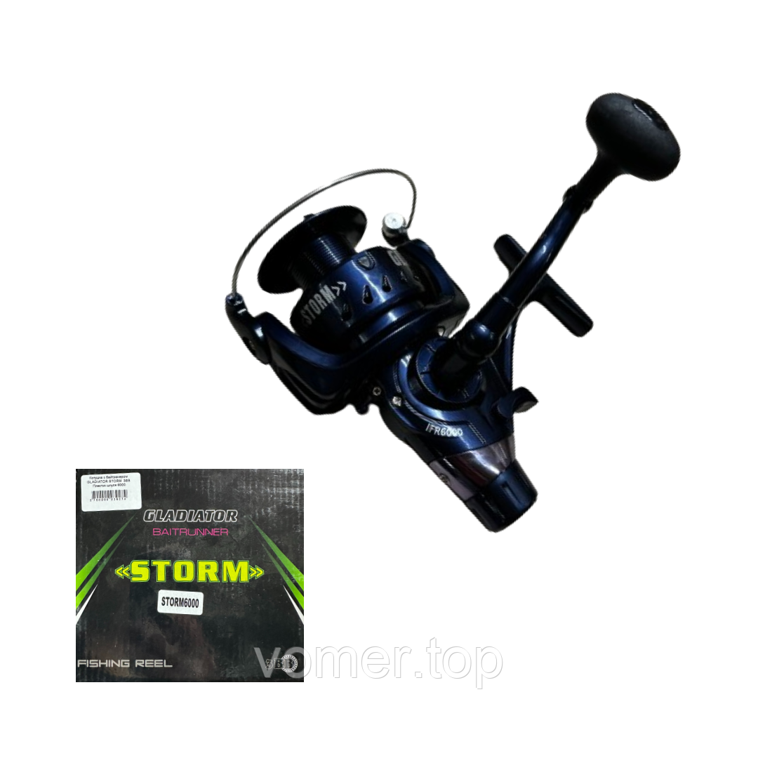 Котушка з бейтранером GLADIATOR STORM 3ВВ Пластик шпуля 6000