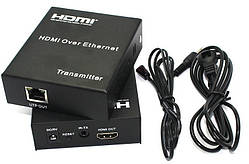 Подовжувач HDMI по кабелю UTP до 120м з БЖ 3D, (RX/TX) (S0614)