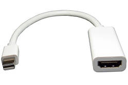 Перехідник mini DisplayPort M -> HDMI F білий (S0239)