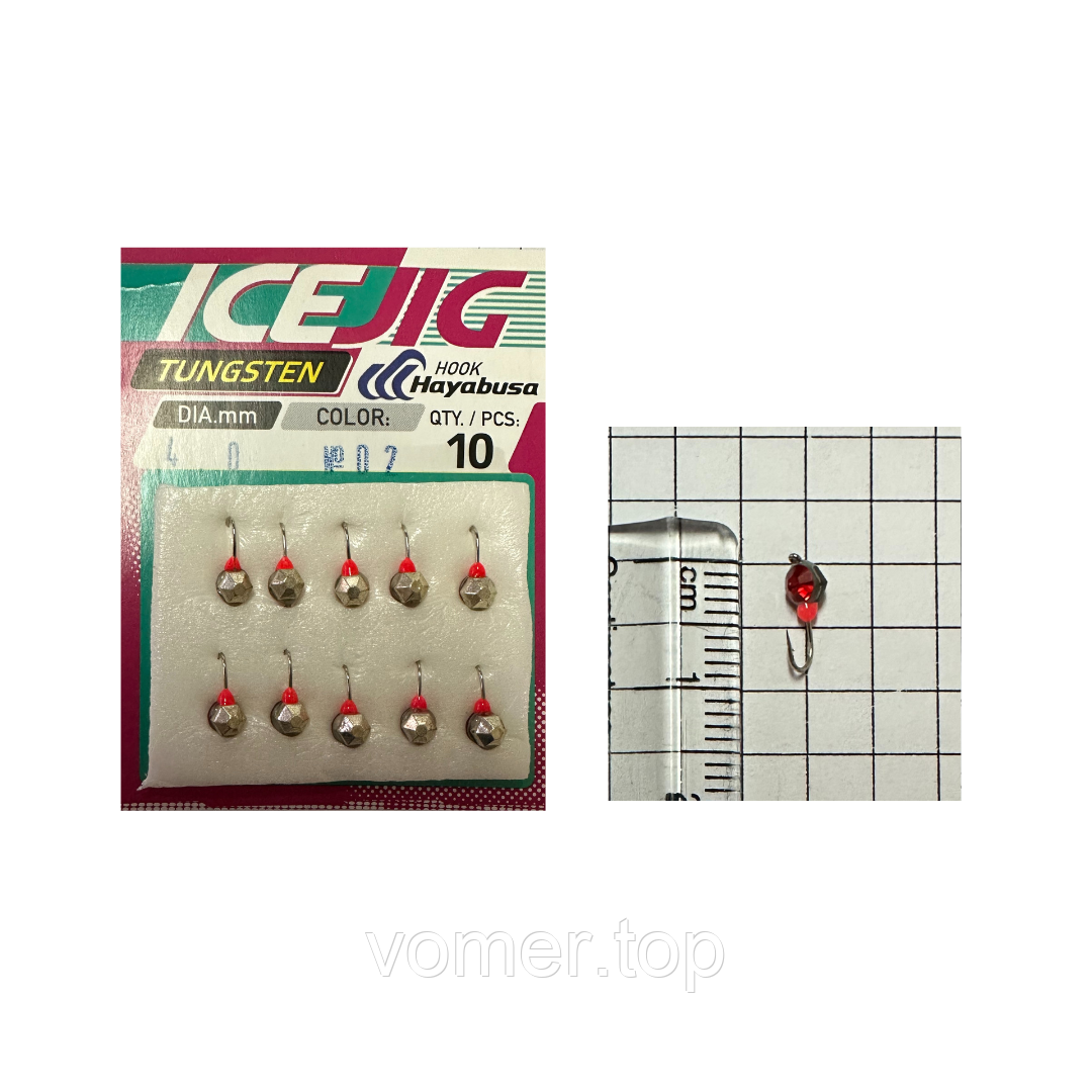 Мормишка Intech Ice Jig Напівкристал з петелькою 0,44г D-4мм10шт) (№02 срібло)