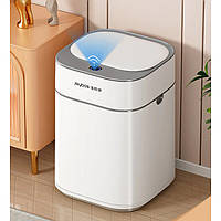 Сенсорное ведро для мусора 14 л Joybos Sensor Trash Can-14L, с датчиком приближения, белый, товары для дома