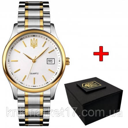 Кварцевий годинник Patriot 023 Тризуб Золото, фото 1