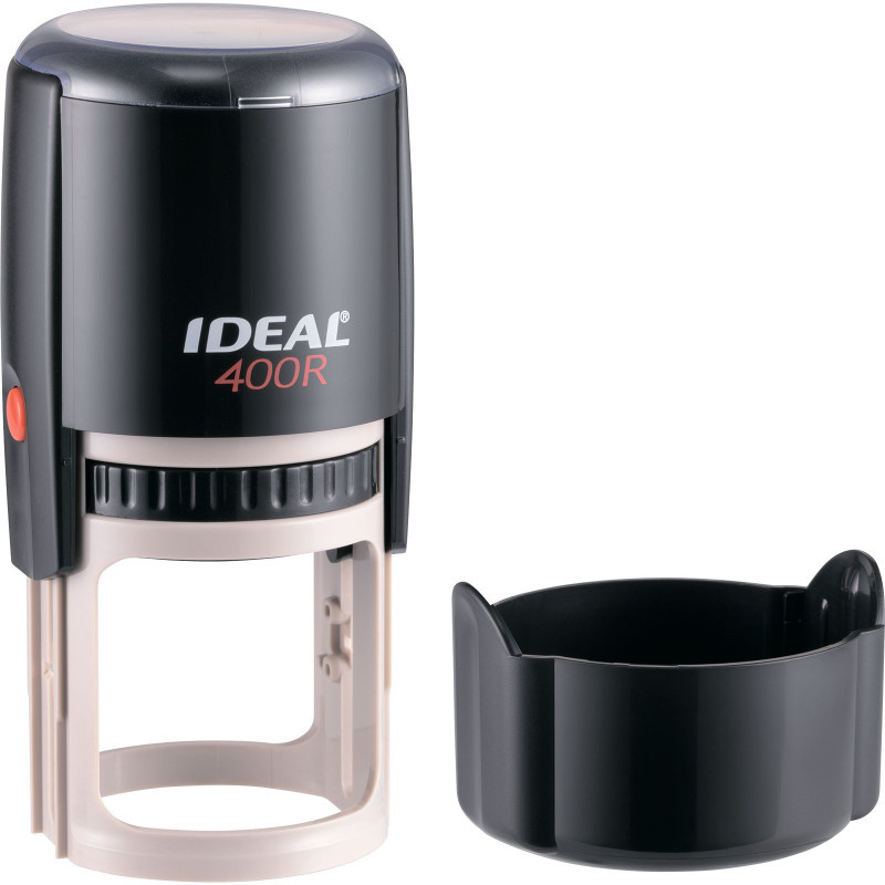 Оснастка для печаток з кришкою (кругла, 40мм, чорна) Ideal 400R