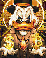 Картина за номерами Скрудж Макдак з фарбами металік (золото) 40*50 см Орігамі LW 3320